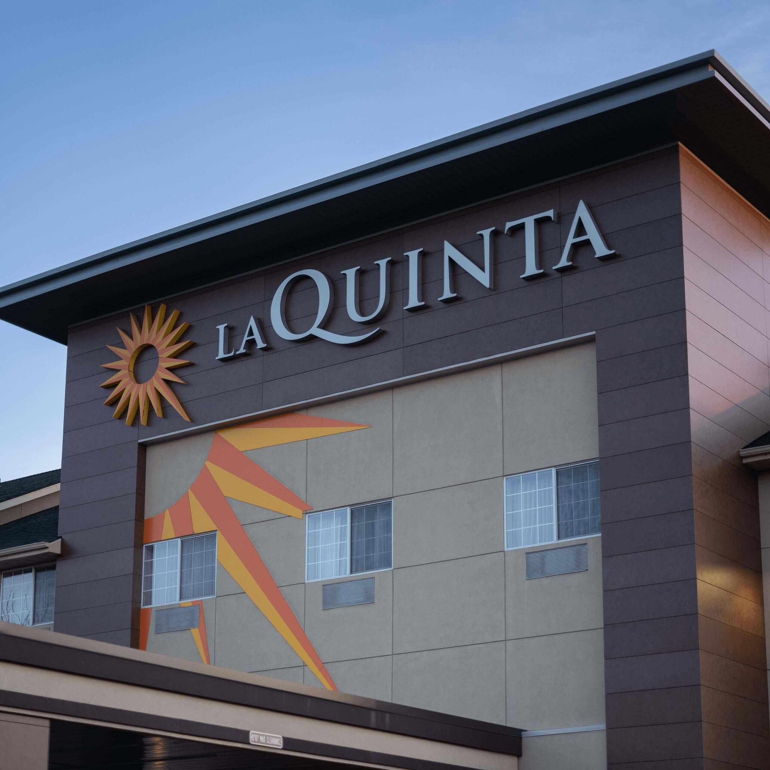 The signage of a La Quinta hotel.