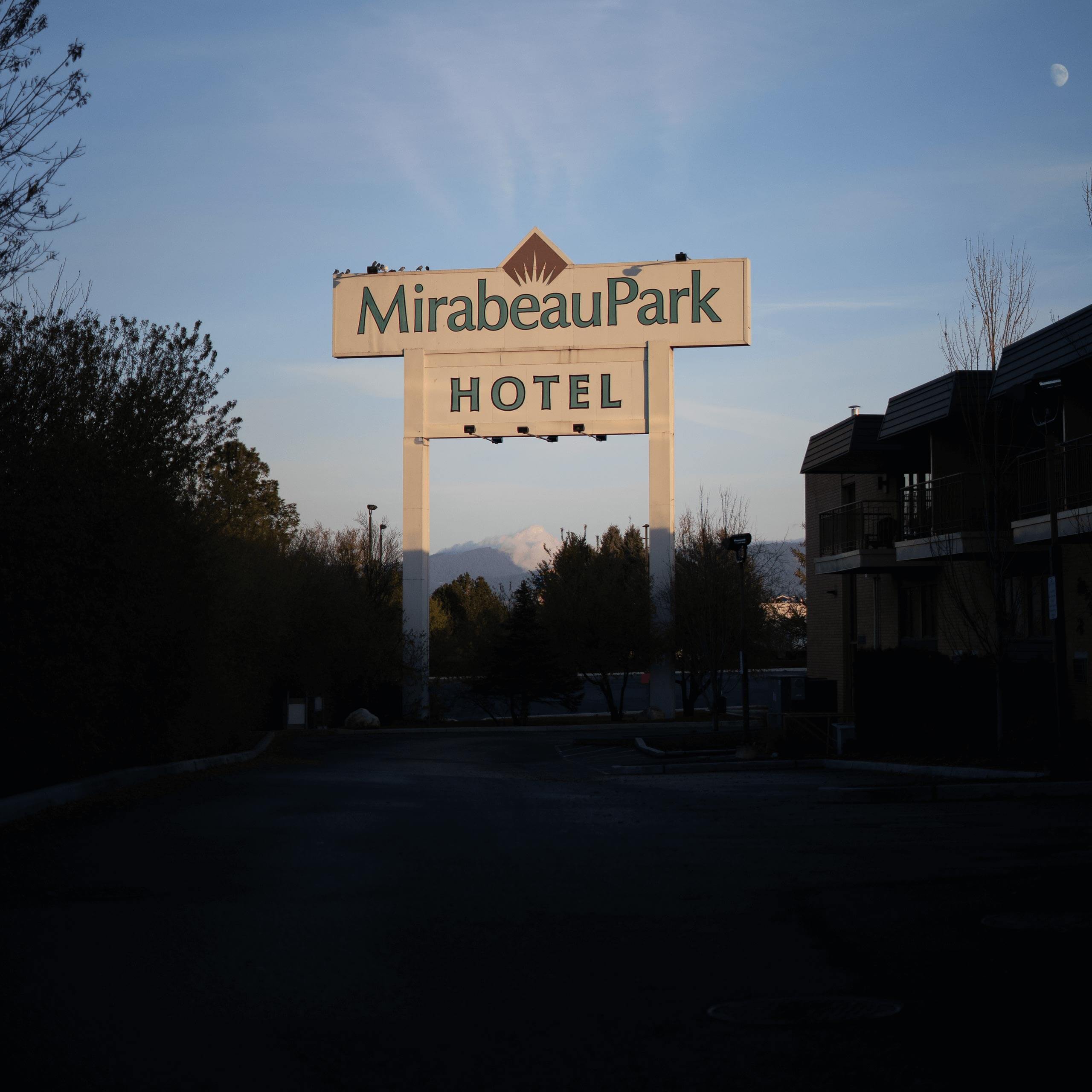 The signage of a Mirabeau Park hotel.